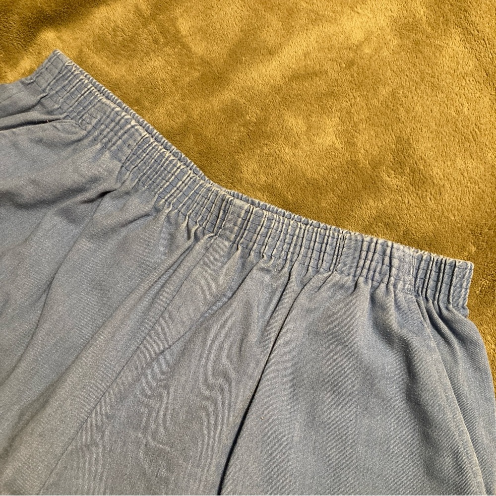 GUC BonWorth Vintage 90s Lightweight Denim Pull On Capri Blue Women's Size LP - Picture 3 of 9